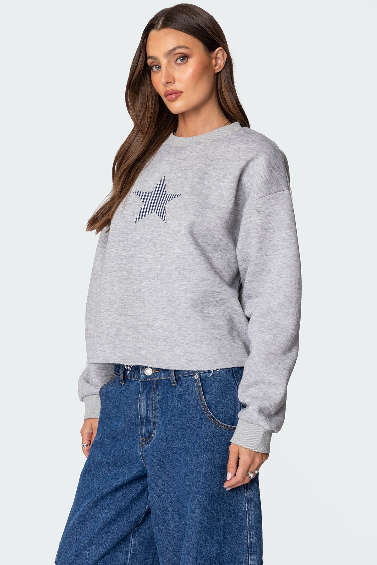 Gingham Star Sweatshirt