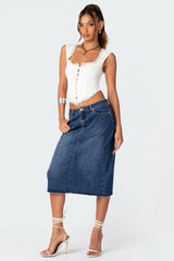 Mirah Denim Midi Skirt