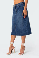 Mirah Denim Midi Skirt