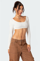 Sydney Ribbed Open Back Crop Top