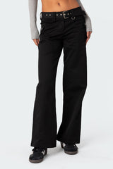 Sia Low-Rise Cargo Pants