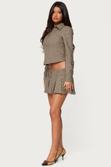 Lockette Plaid Pleated Mini Skort