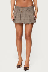 Lockette Plaid Pleated Mini Skort