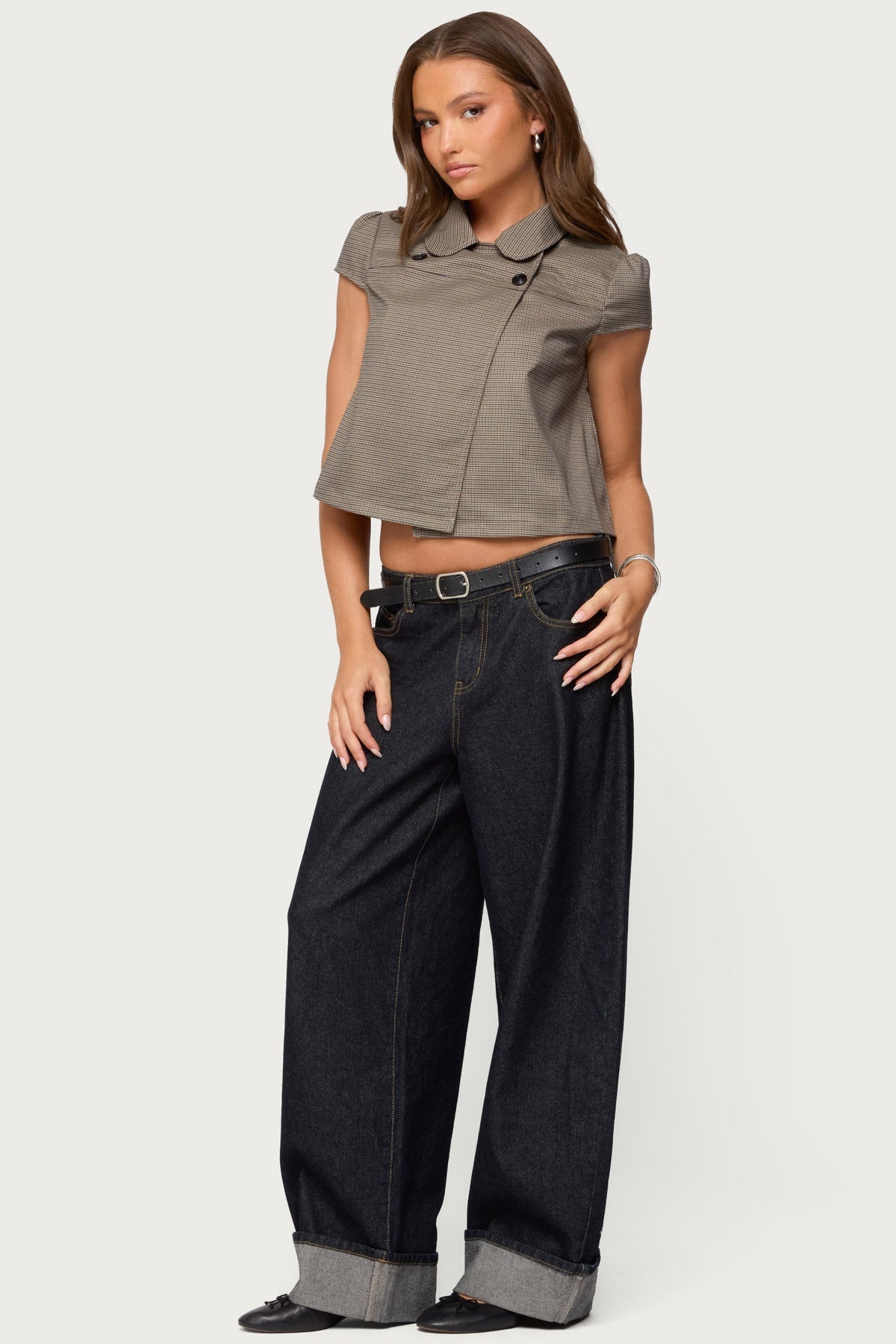 Haislee Plaid Tailored Shirt