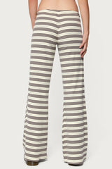 Avalie Striped Ribbed Trousers