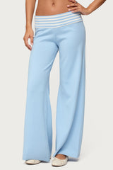 Clarisse Stripey Flared Knit Trousers