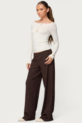 Kerie Pinstripe Low Rise Trousers