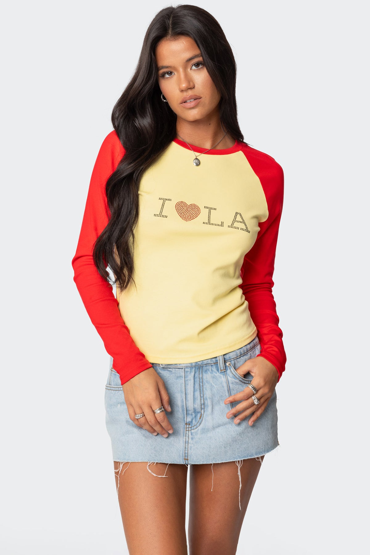 La Baby Raglan Long Sleeve T Shirt