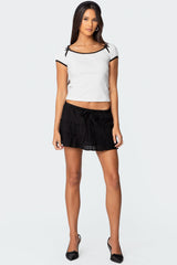 Rashelle Contrast Bow Top