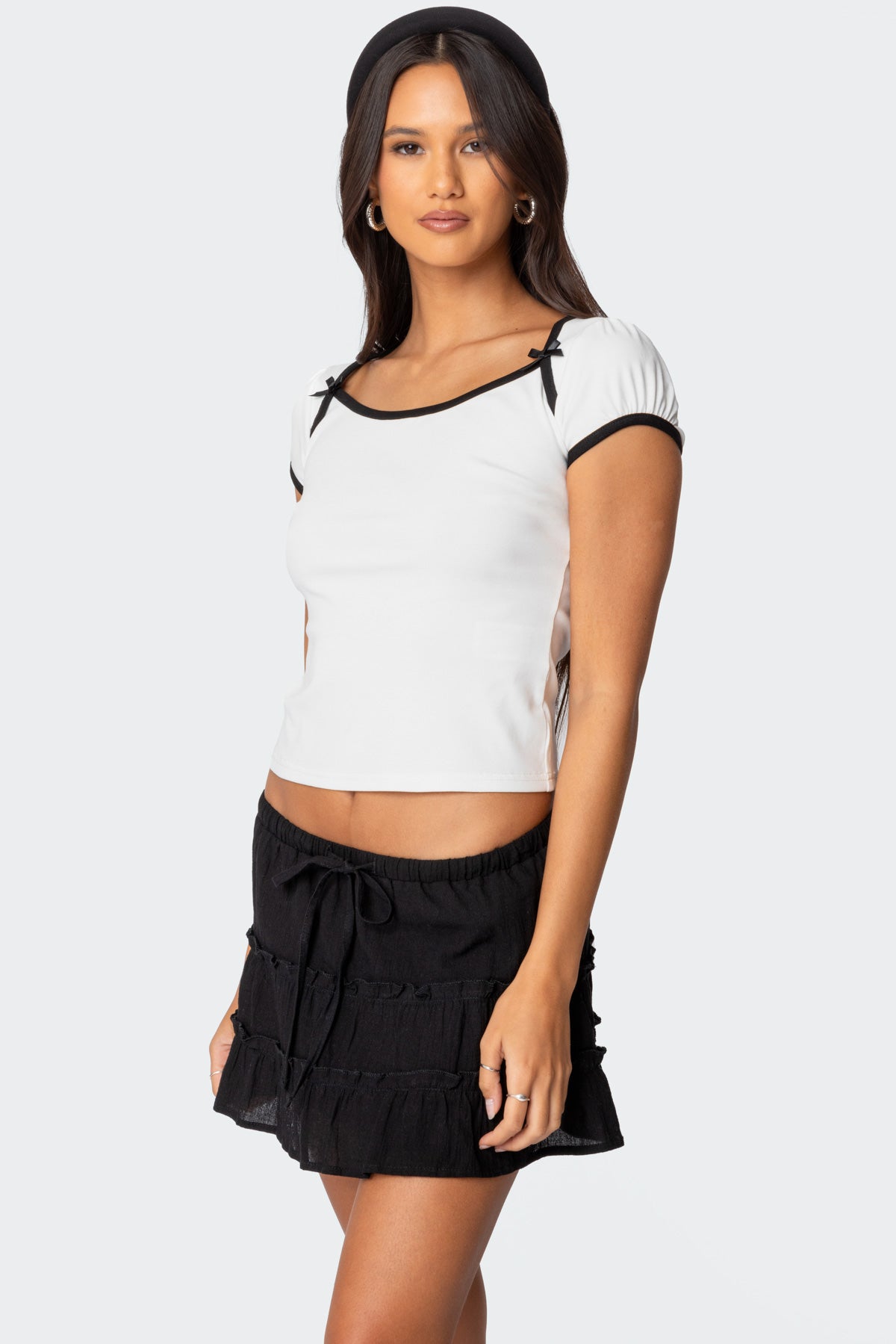 Rashelle Contrast Bow Top