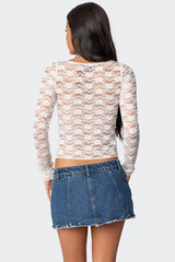 Mykonos Sheer Lace Top