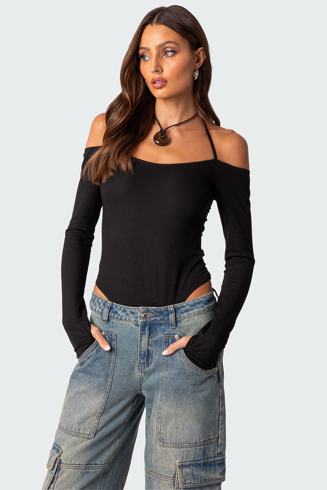 Model Off Duty Ribbed Bodysuit