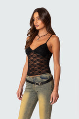 Eira Sheer Lace Tank Top