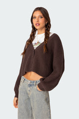 Sabrina Chunky Knit Cropped Cardigan