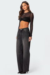 Night Out Sheer Crop Top