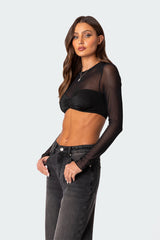 Night Out Sheer Crop Top