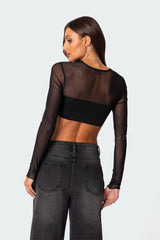 Night Out Sheer Crop Top