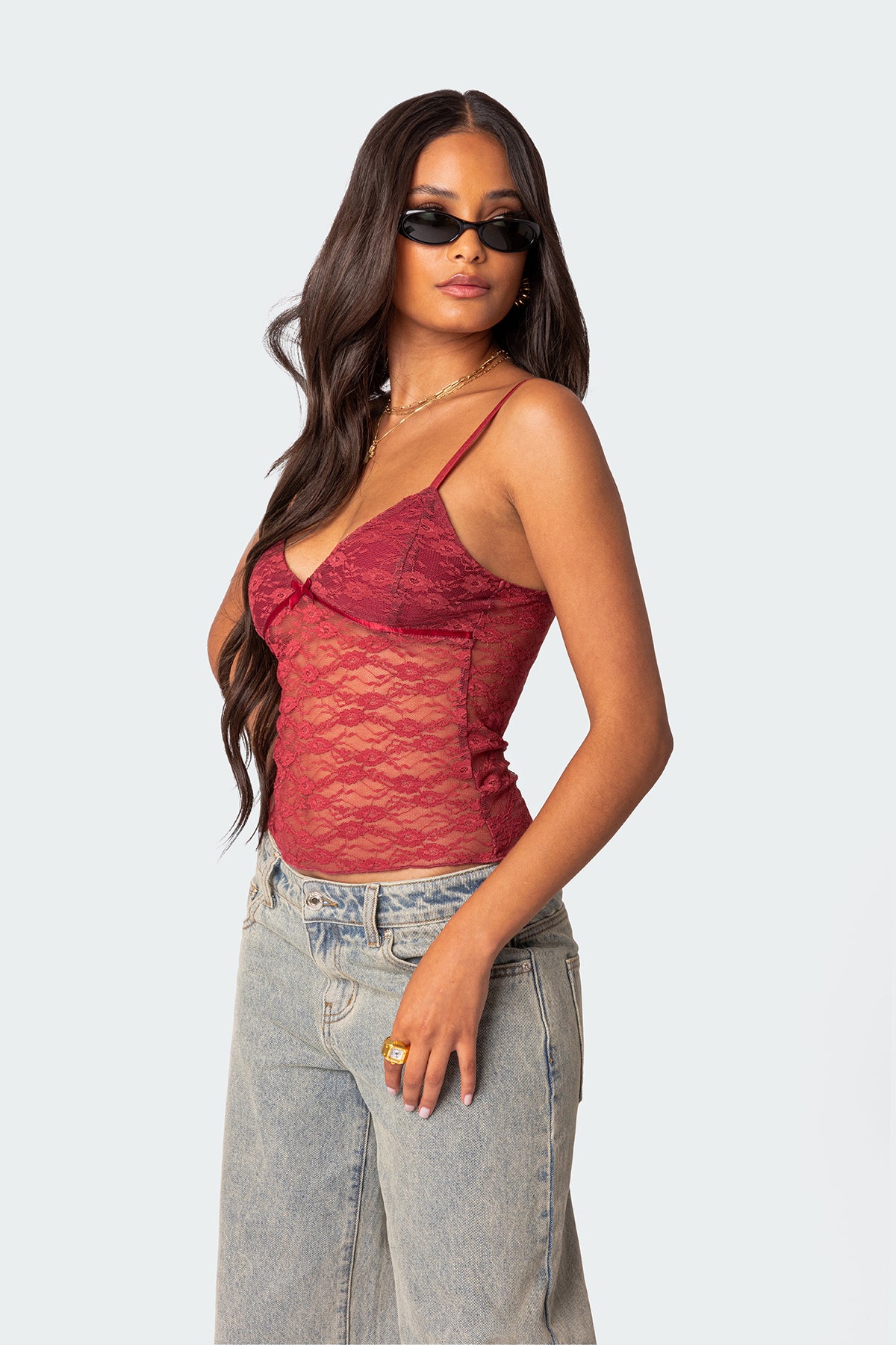 Eira Sheer Lace Tank Top