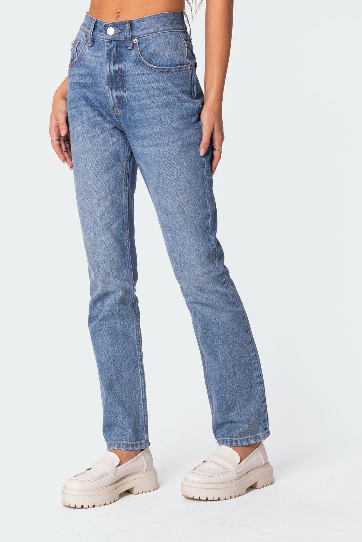 Swift High Rise Straight Leg Jeans