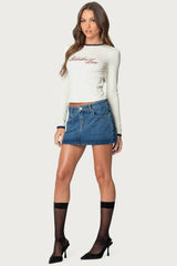 Chiara Denim Micro Skirt