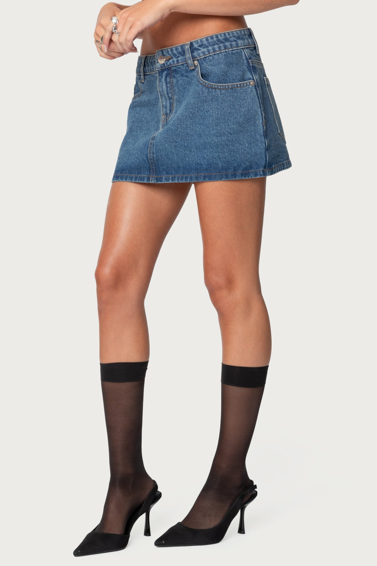 Chiara Denim Micro Skirt