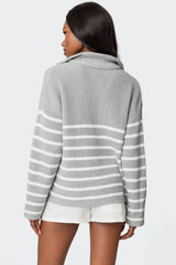 Oversized Quarter Zip Sweater