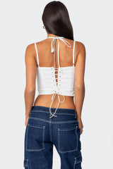 Salome Lace Up Top