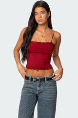 Cruella Lace Trim Tank Top