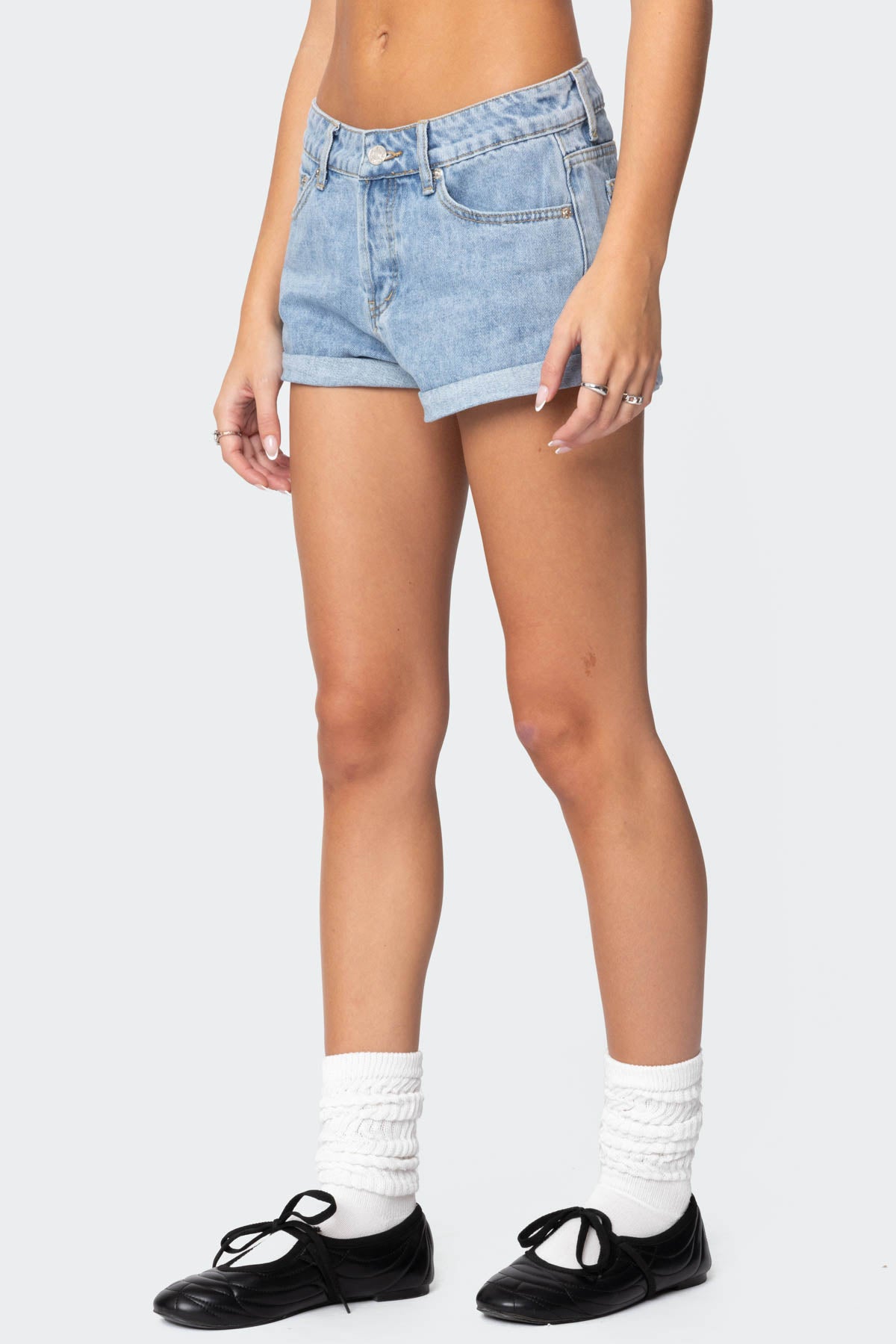 Rylin Low-Rise Denim Shorts