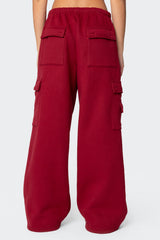 Wide Leg Cargo Sweatpants