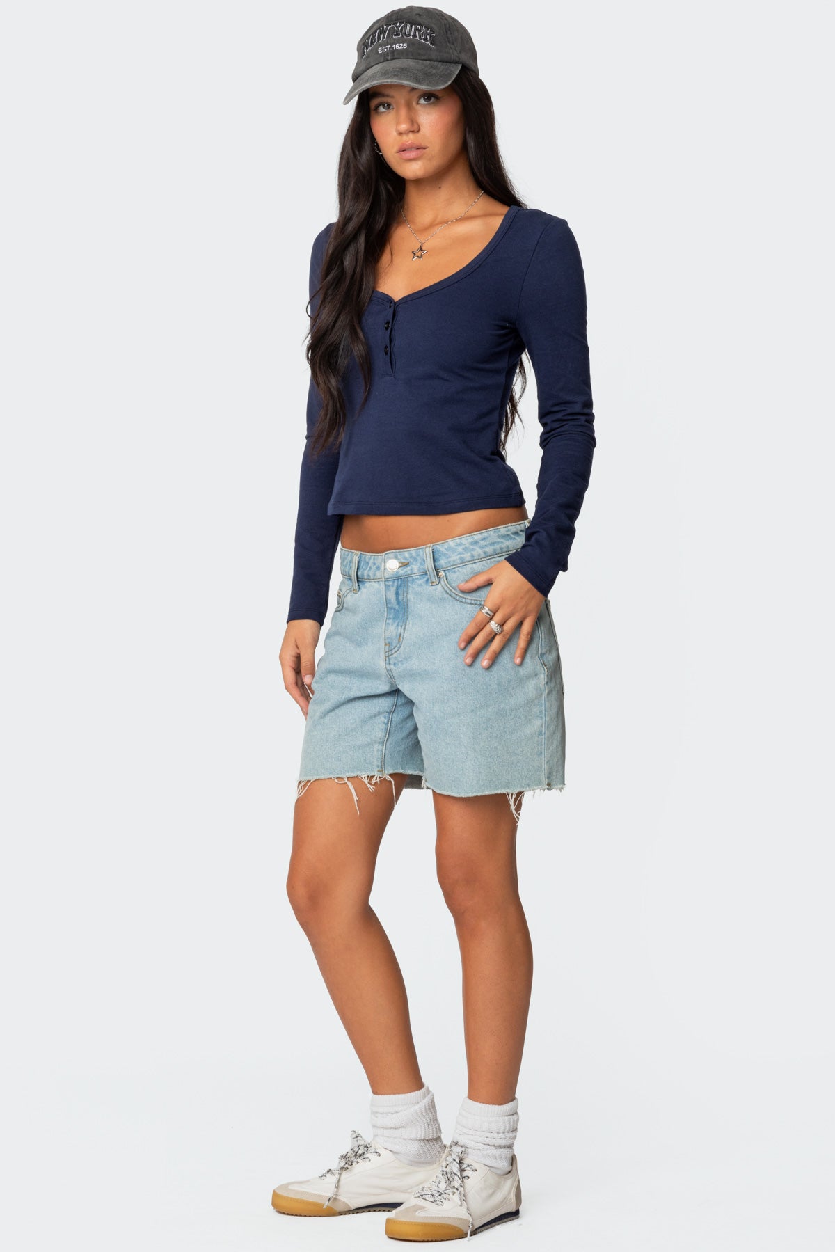 Tomboy Low Rise Denim Shorts