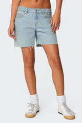 Tomboy Low Rise Denim Shorts