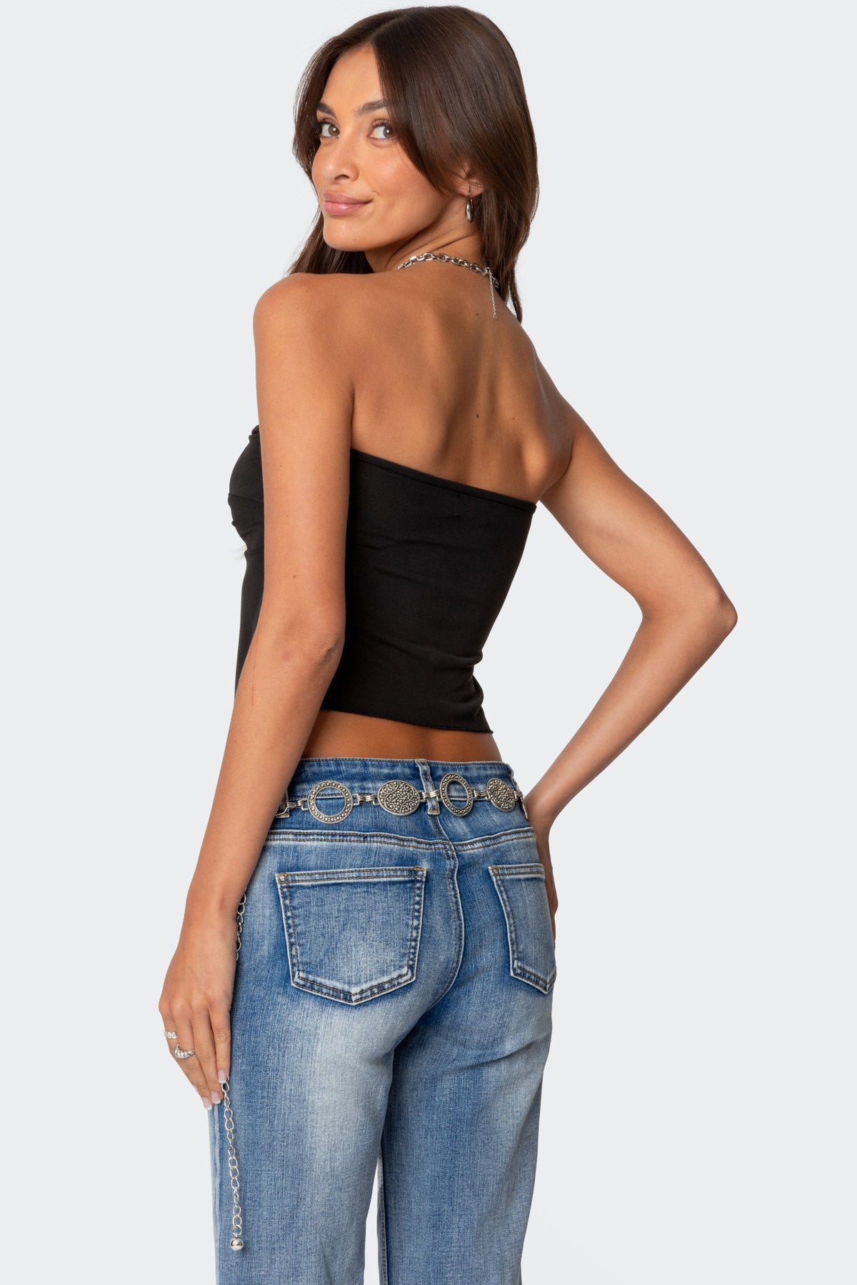 Twisted Split Front Tube Top