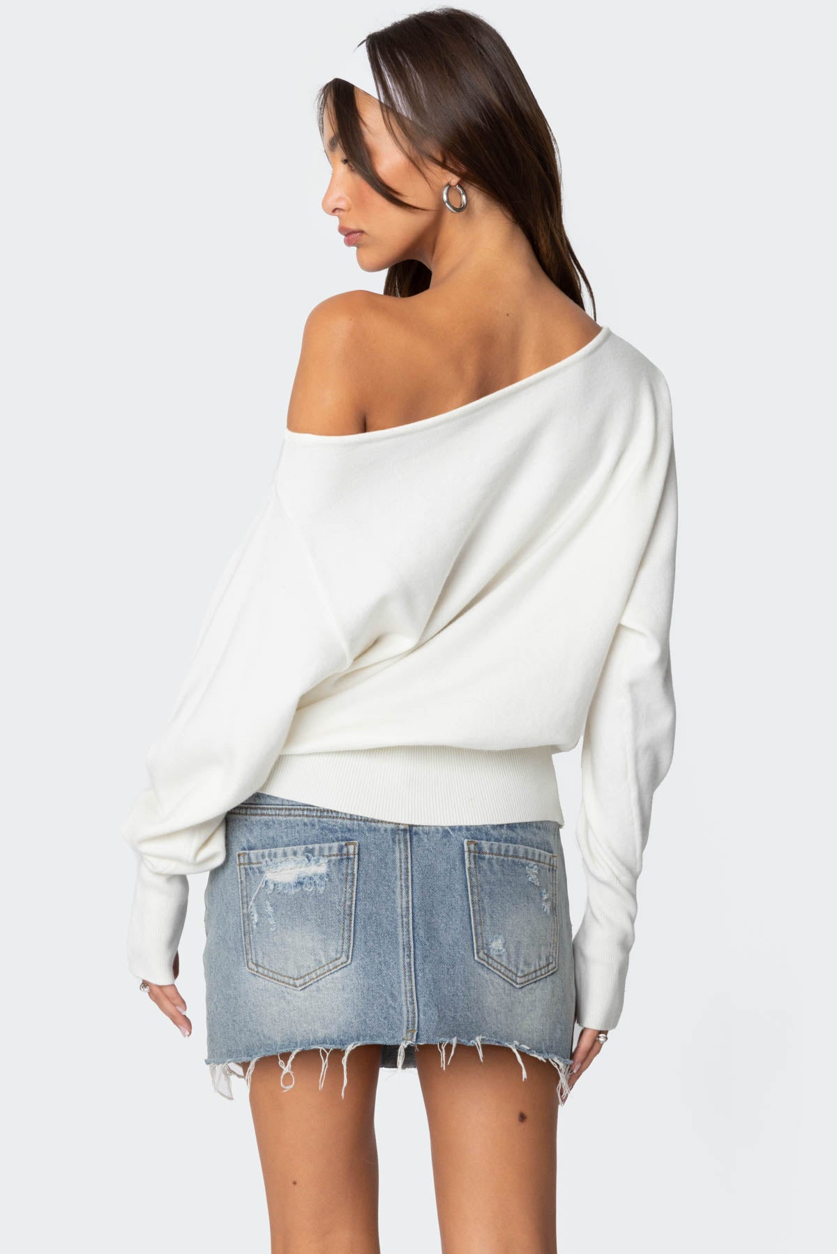 Off Shoulder Oversized Sweater