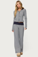 Meggy Striped Fold Over Trousers
