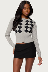 Noya Argyle Knit Cardigan
