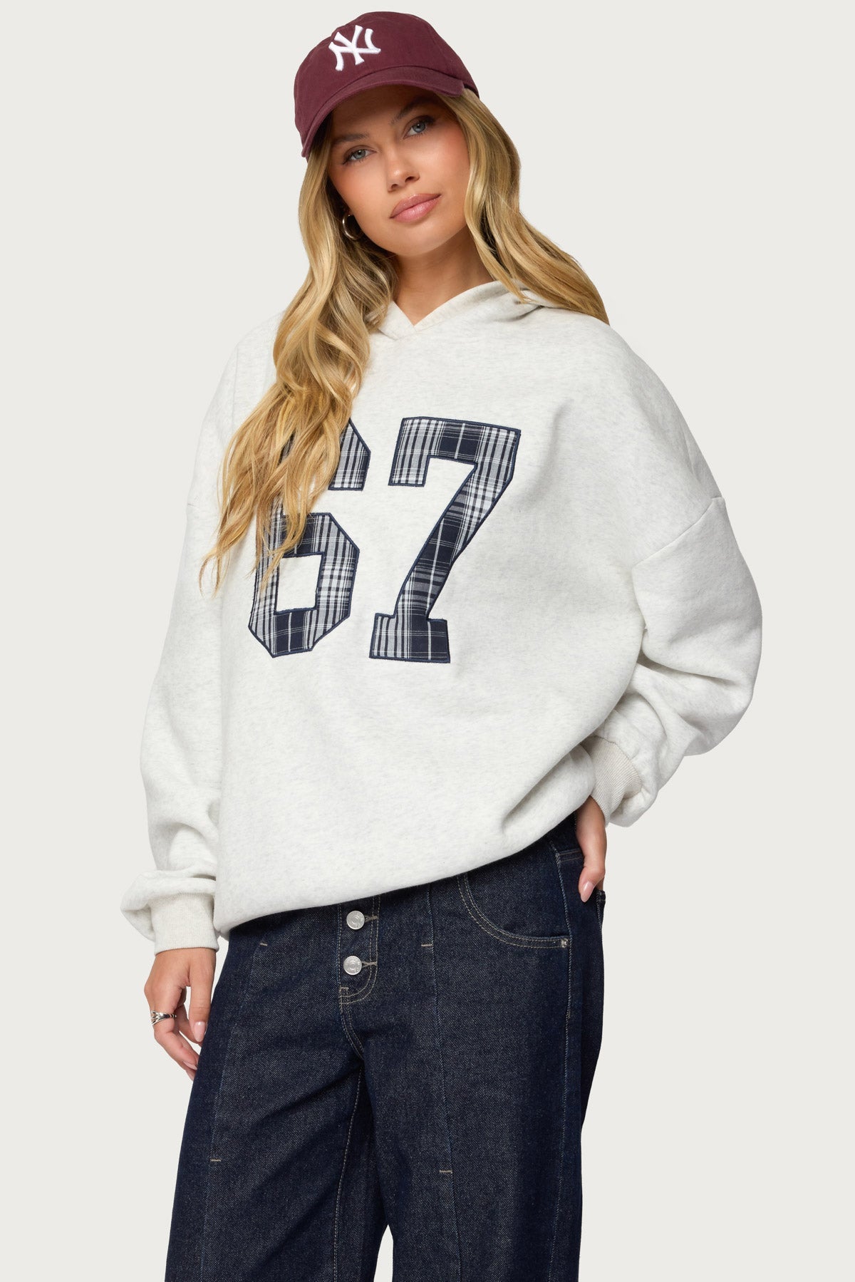 Gali Plaid 67 Oversized Hoodie