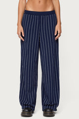 Mercer Pinstripe Wide Leg Joggers