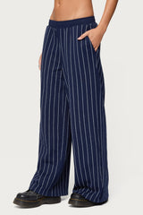 Mercer Pinstripe Wide Leg Joggers