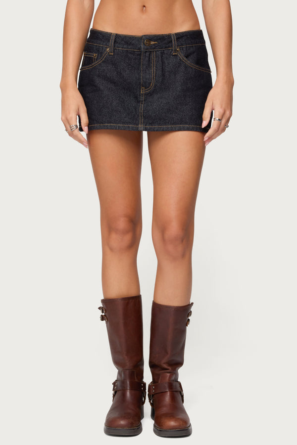 Camelia Denim Mini Skort