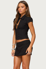 Myrna Cut Out Collar Top