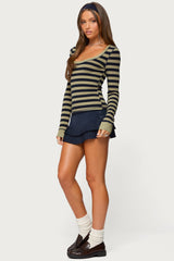 Rainey Striped Long Sleeve Top