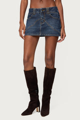Tory Western Denim Mini Skirt
