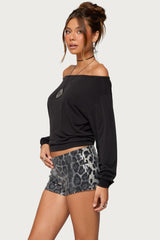 Nannie Off Shoulder Oversized Top
