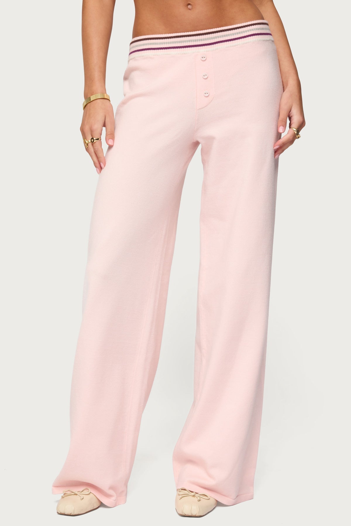 Miya Stripey Knit Trousers