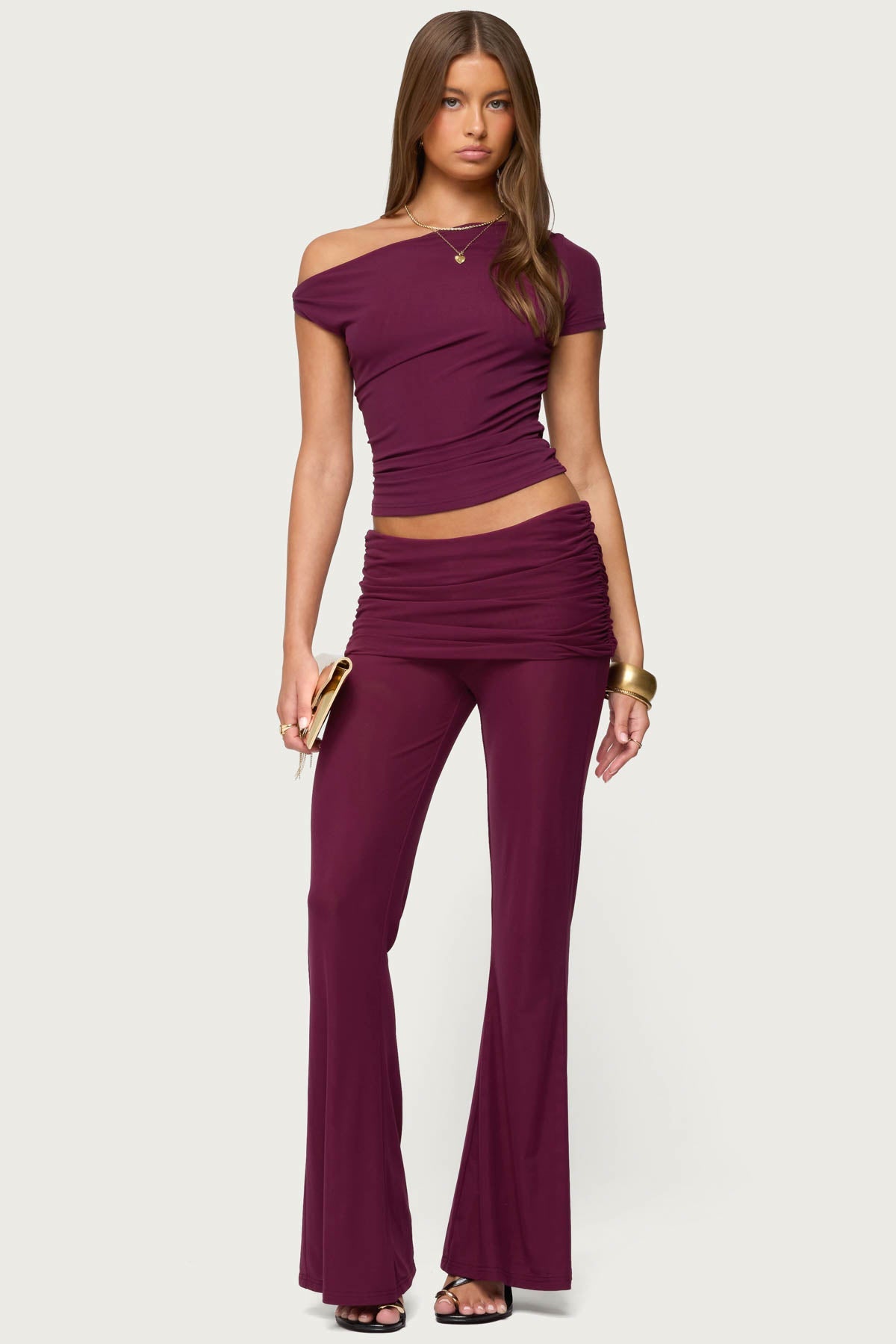 Halli Foldover Mini Skirt Trousers