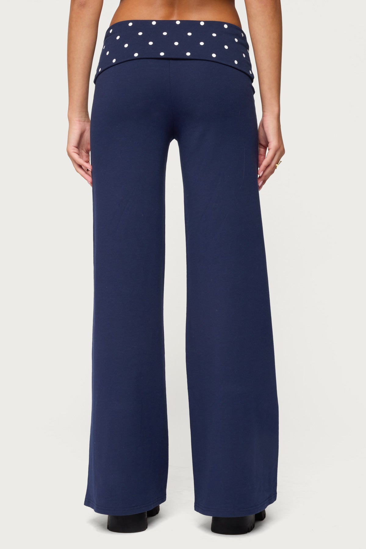 Reeva Polka Dot Foldover Trousers