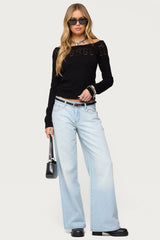 Magda Acid Wash Low Rise Baggy Jeans