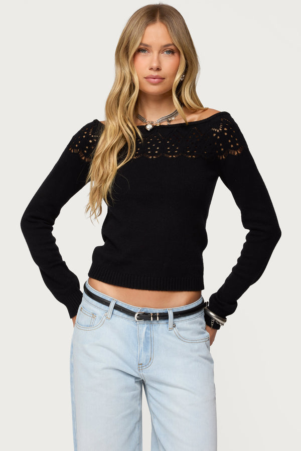 Lillis Boat Neck Knit Top
