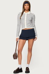 Loreen Striped Knit Cardigan